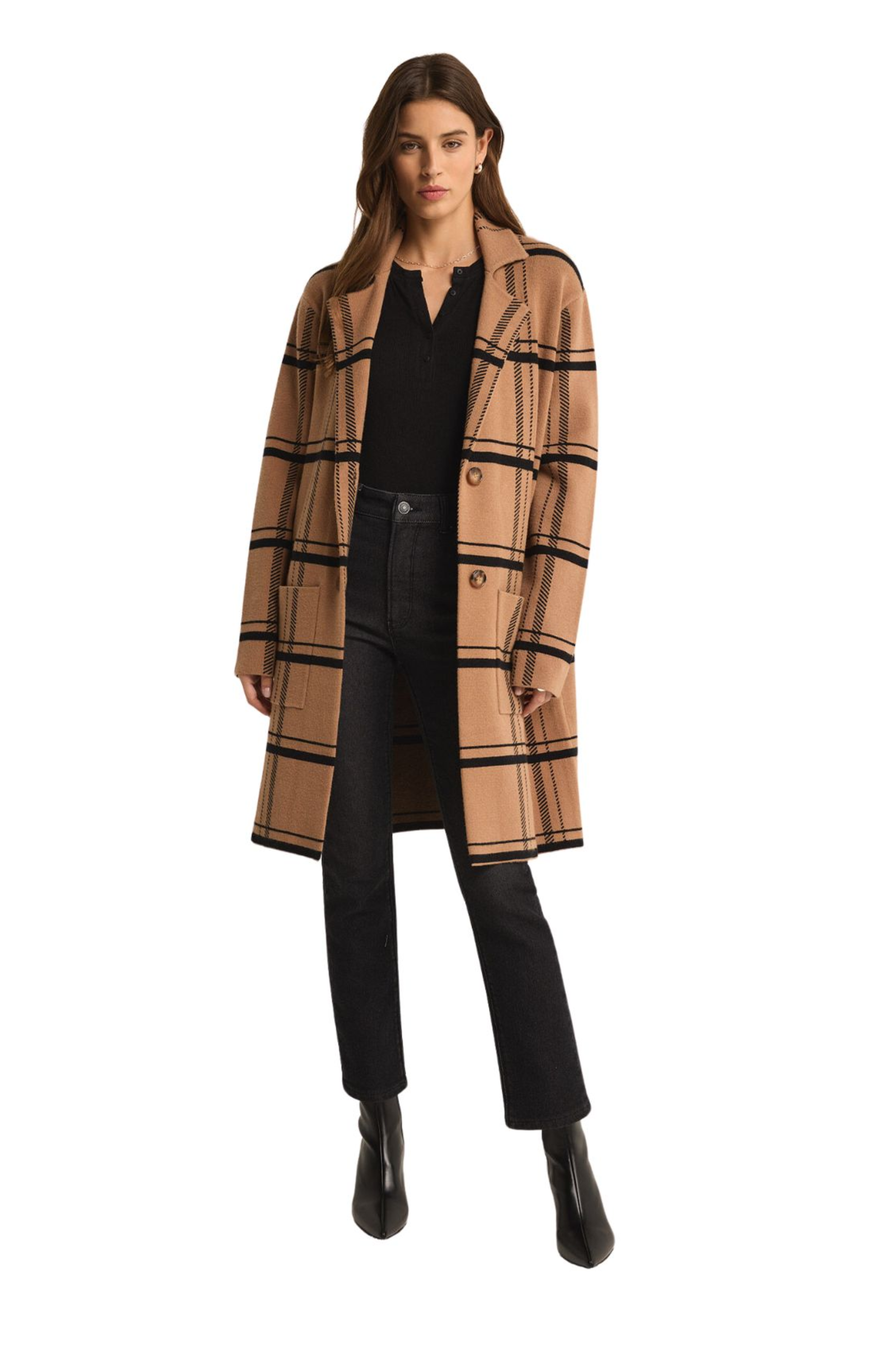 Next tan windowpane check coat on sale