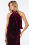 Bishop & Young - Luxe Velvet Bubble Hem Halter Top