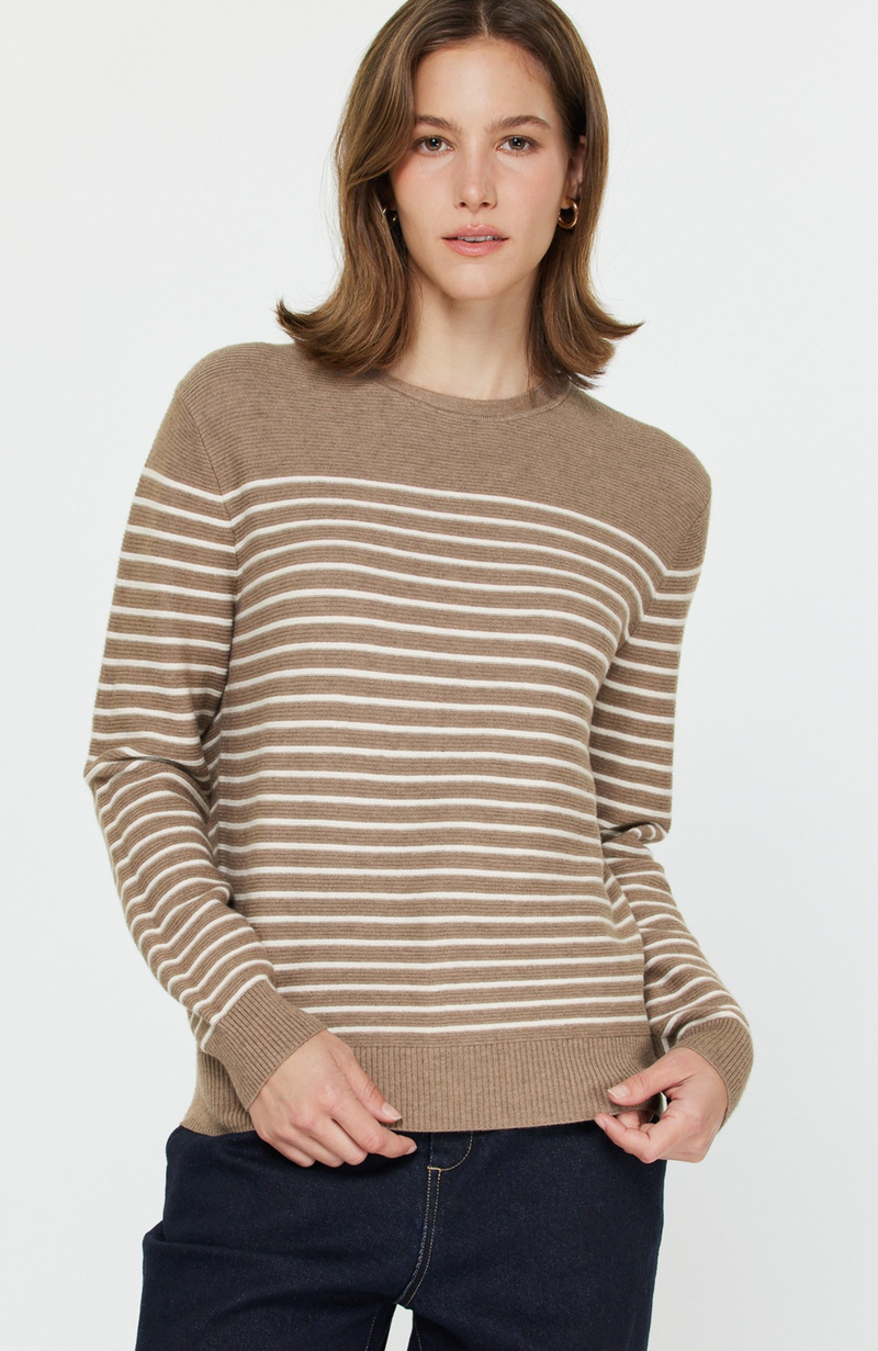 Current Air - Striped Crew Sweater
