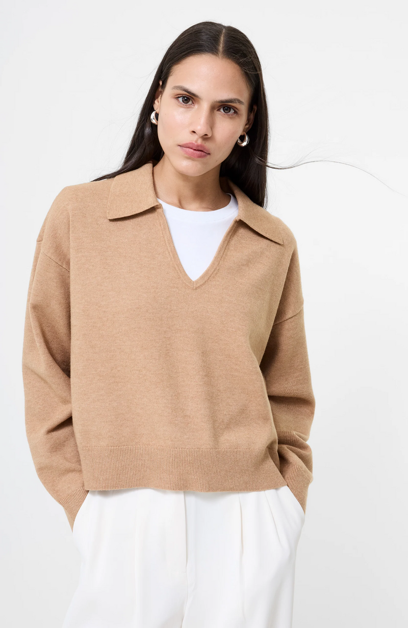 French Connection - Sloane Knit Collared Pullover