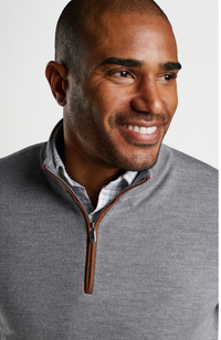 Peter Millar - Autumn Crest Suede Trim Quarter-Zip