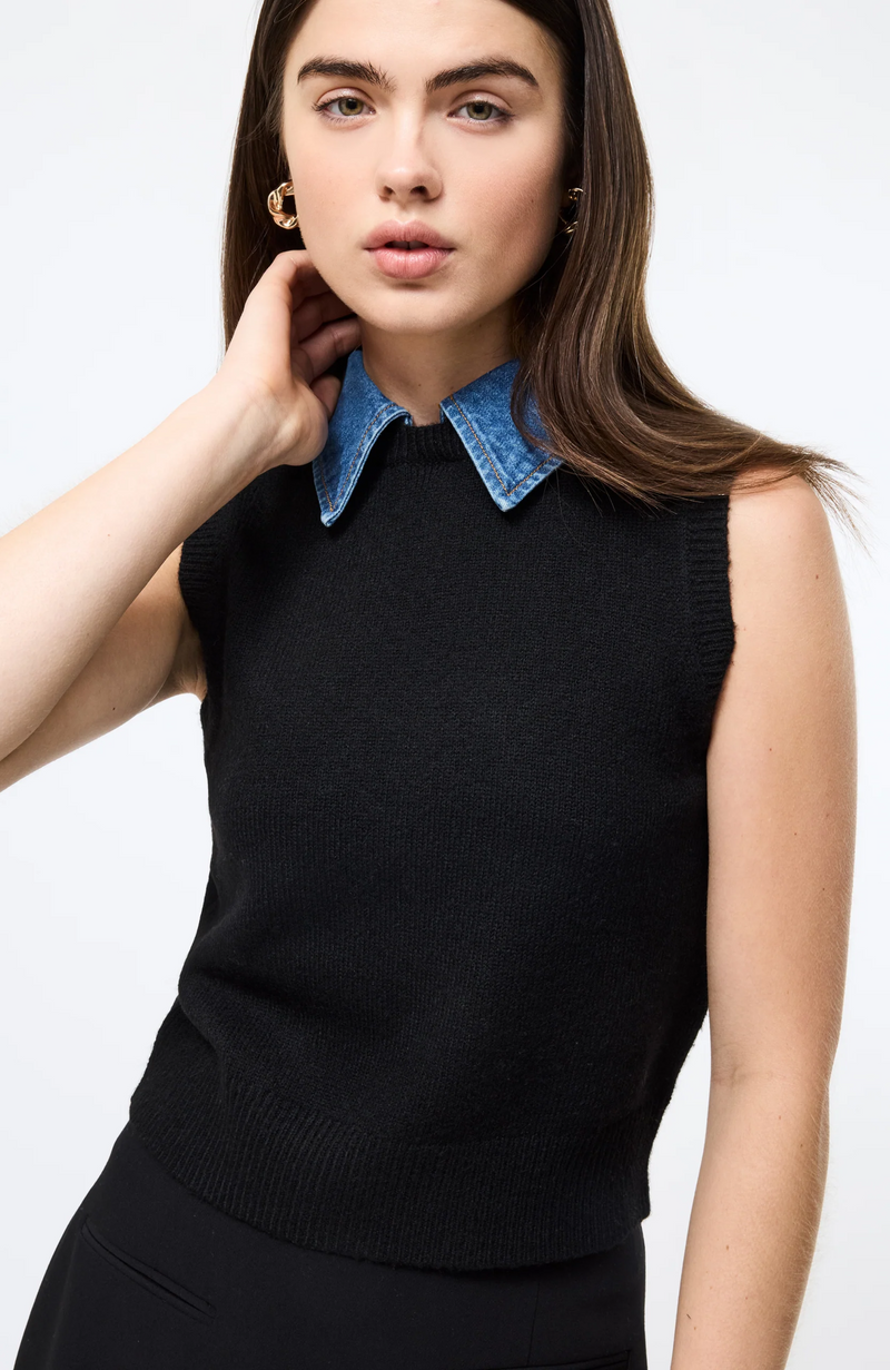 French Connection - Ellie Knit Collared Vest