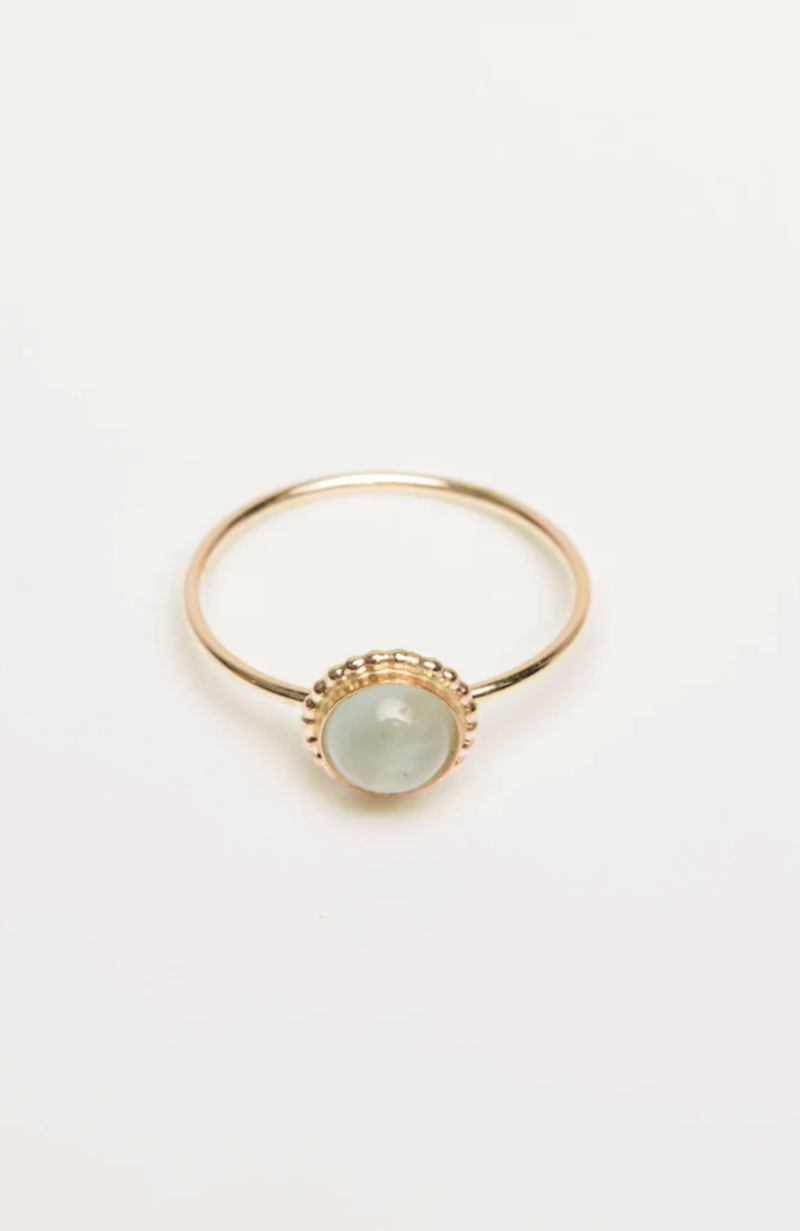 Able - Aquamarine Halo Ring