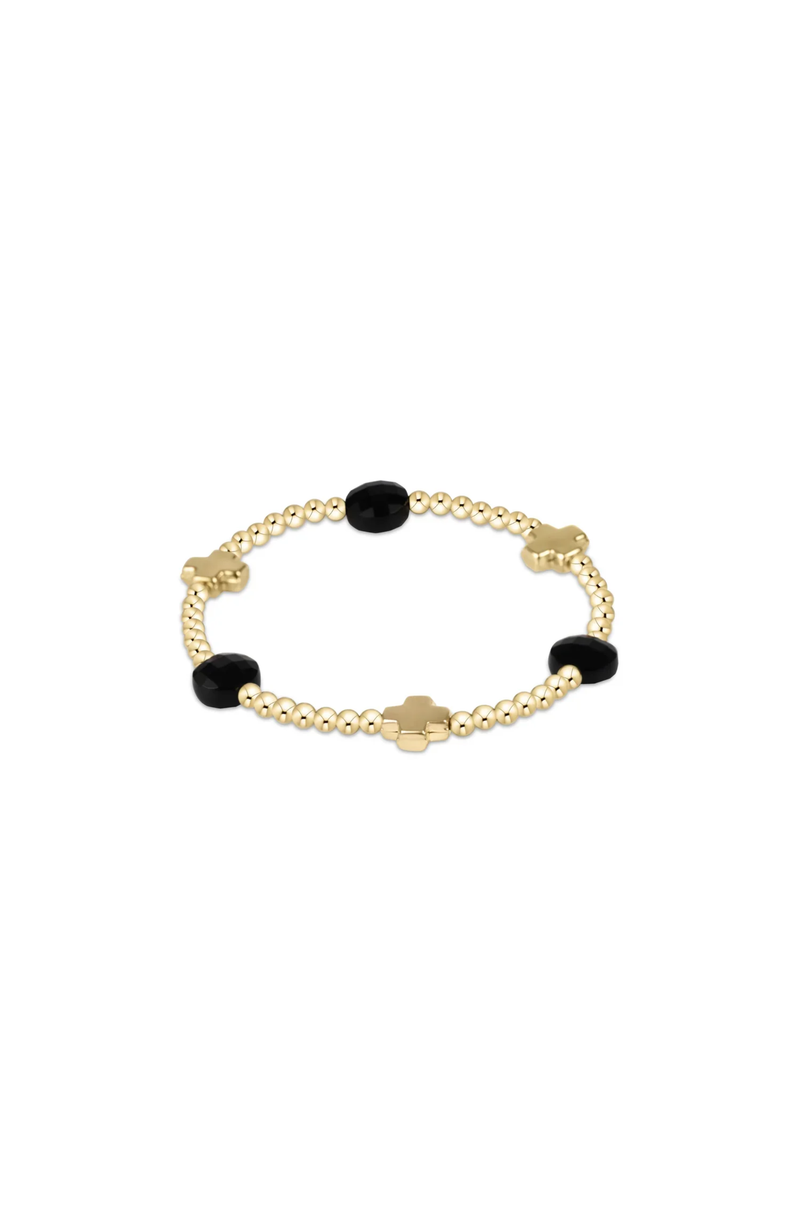 Enewton - Signature Cross Admire 3mm Faceted Onyx Bracelet