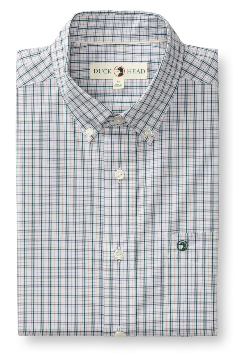 Duck Head -  Performance Poplin Sport Shirt -  Edison Plaid