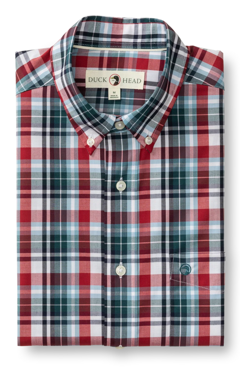 Duck Head - Performance Poplin Sport Shirt - Clarke Plaid