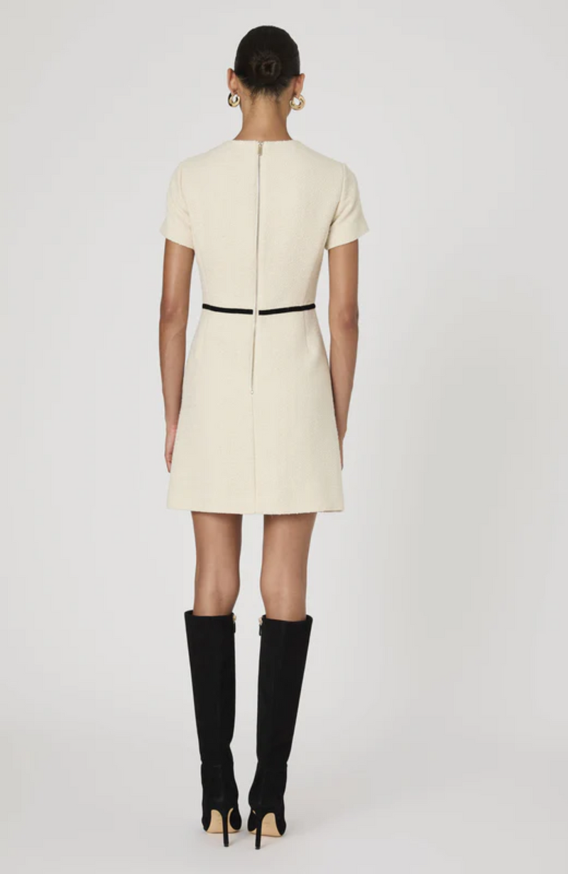 cream tweed dress Structured Tweed Ss Dress – 310 Rosemont