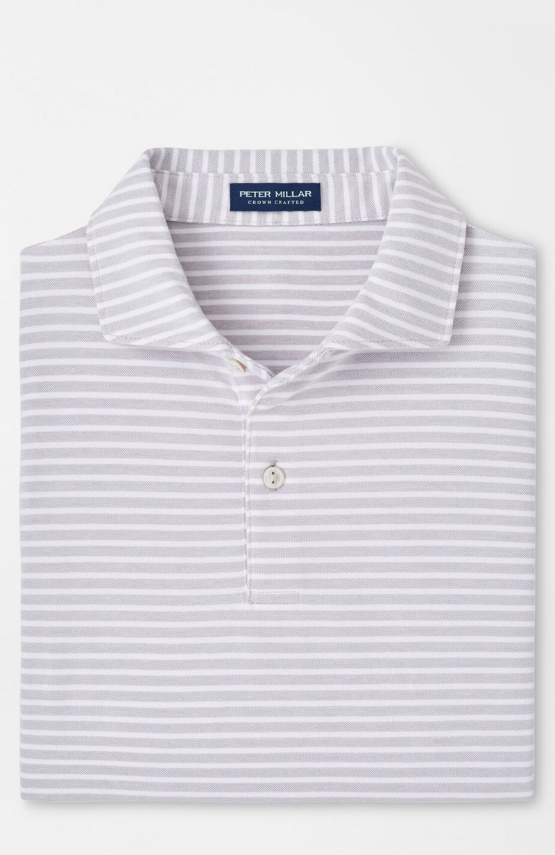 Peter Millar - Albatross Stripe Cotton Blend Pique Polo