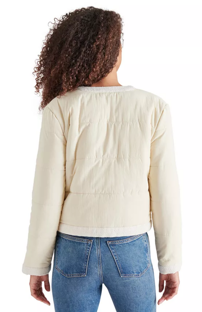 Steve Madden - Coppelia Tweed-Trim Puffer Jacket