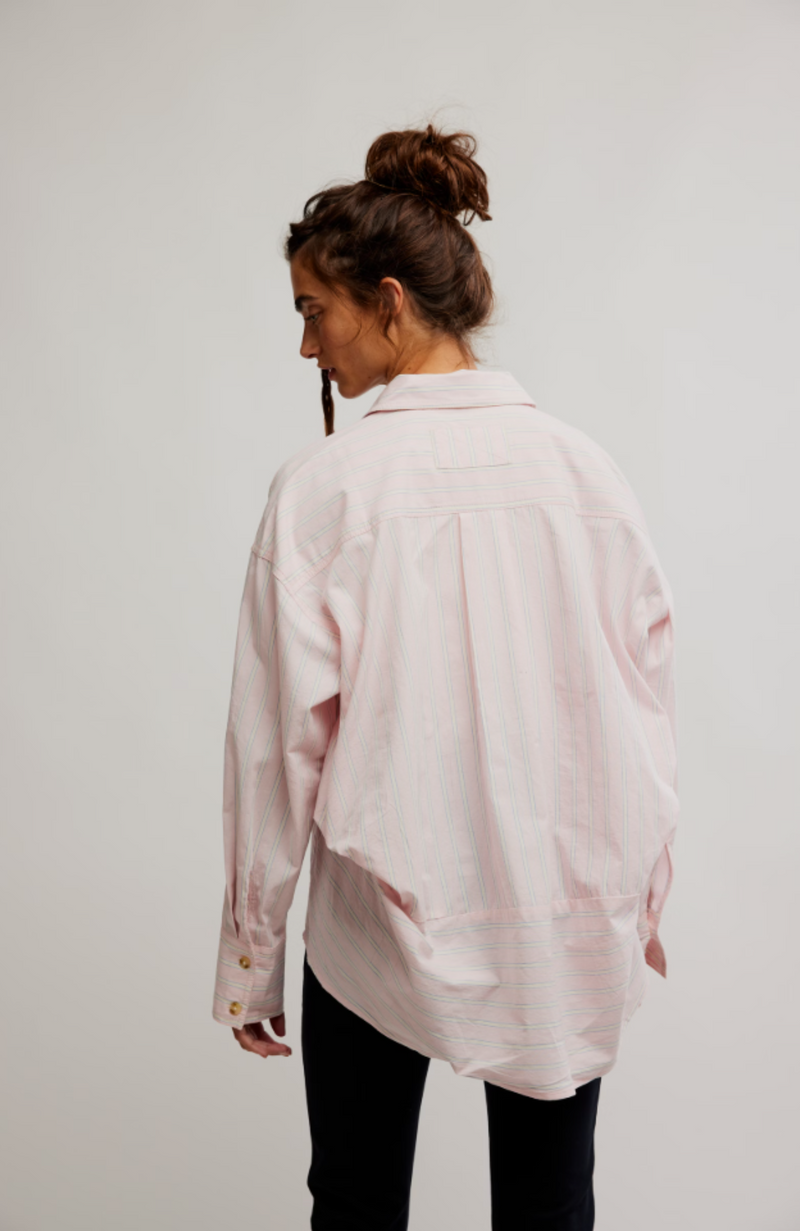 Free People - Striped Varsity Vibes Shirt