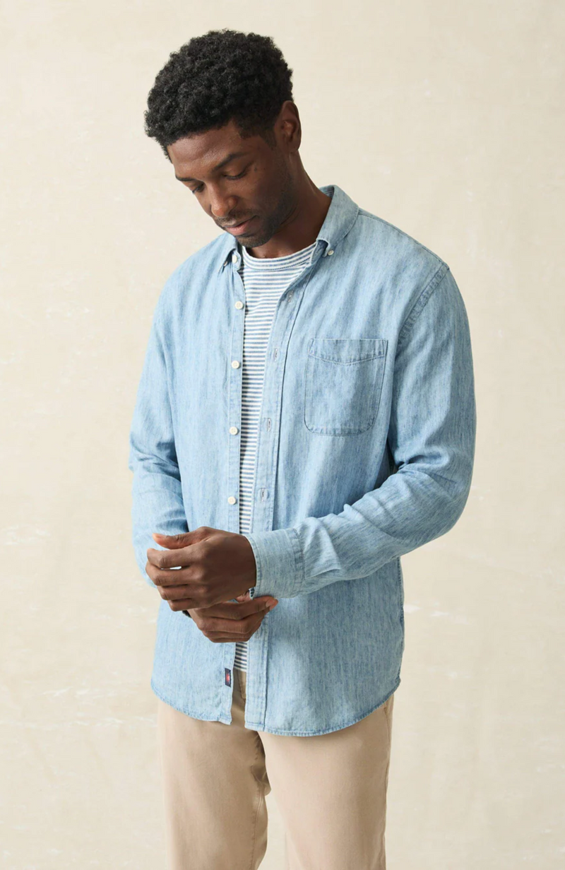 Faherty - The Tried & True Chambray Work Shirt
