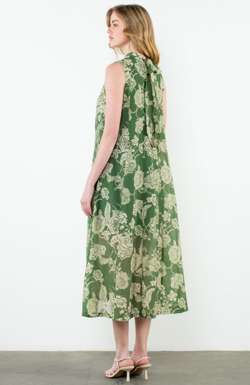 Tie Back Floral Dress