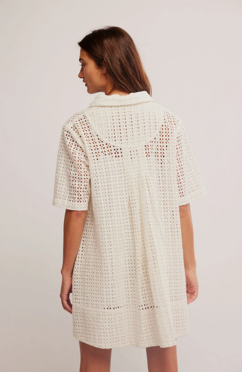 Free People -  Remino Eyelet Mini Dress