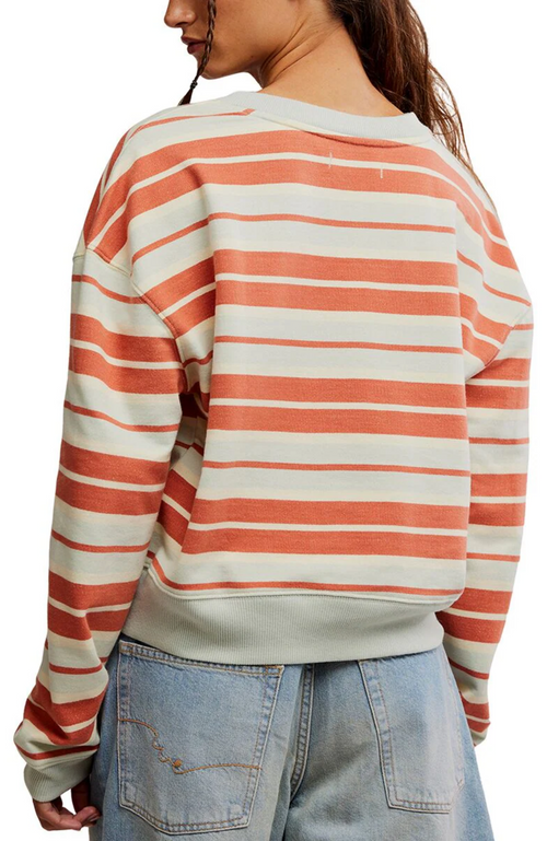 Free People - Classic Striped Shrunken Sweatshirt