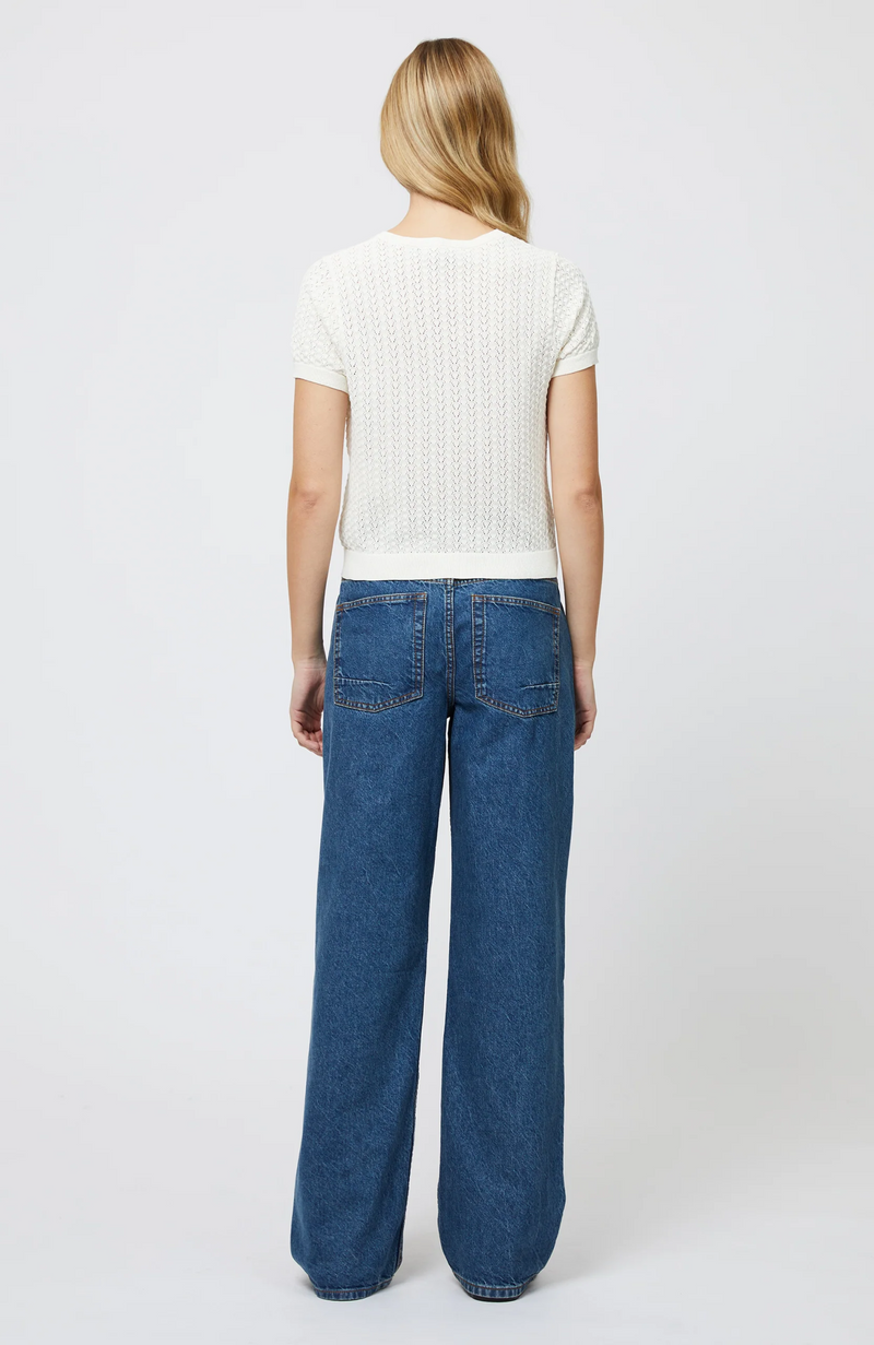 French Connection - Cotton Blend Pointelle Cardigan