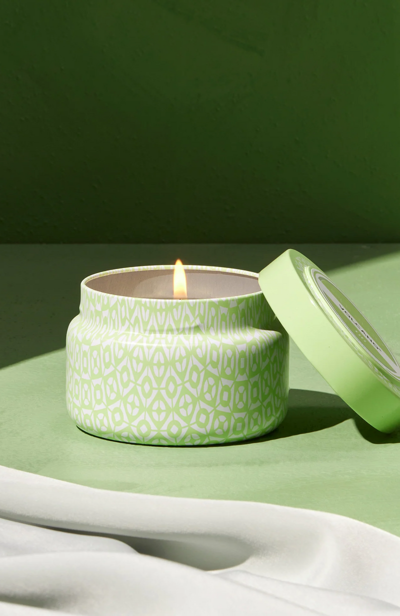 Capri Blue - Volcano Iced Matcha Printed Travel Tin Candle, 8.5 oz