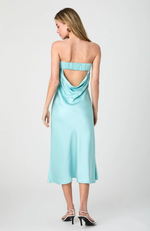 Oona Satin Strapless Midi Dres – 310 Rosemont