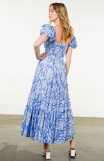 Puff Sleeve Floral Maxi Dress