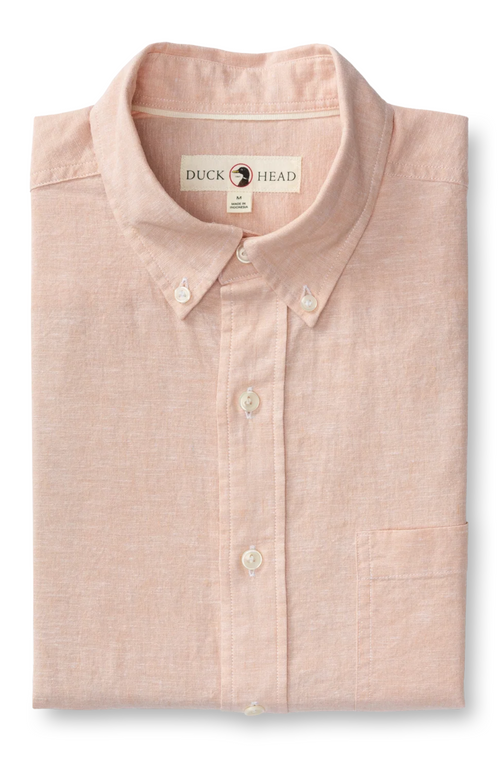 Duck Head - Linen Cotton Oxford Sport Shirt Wallace Solid