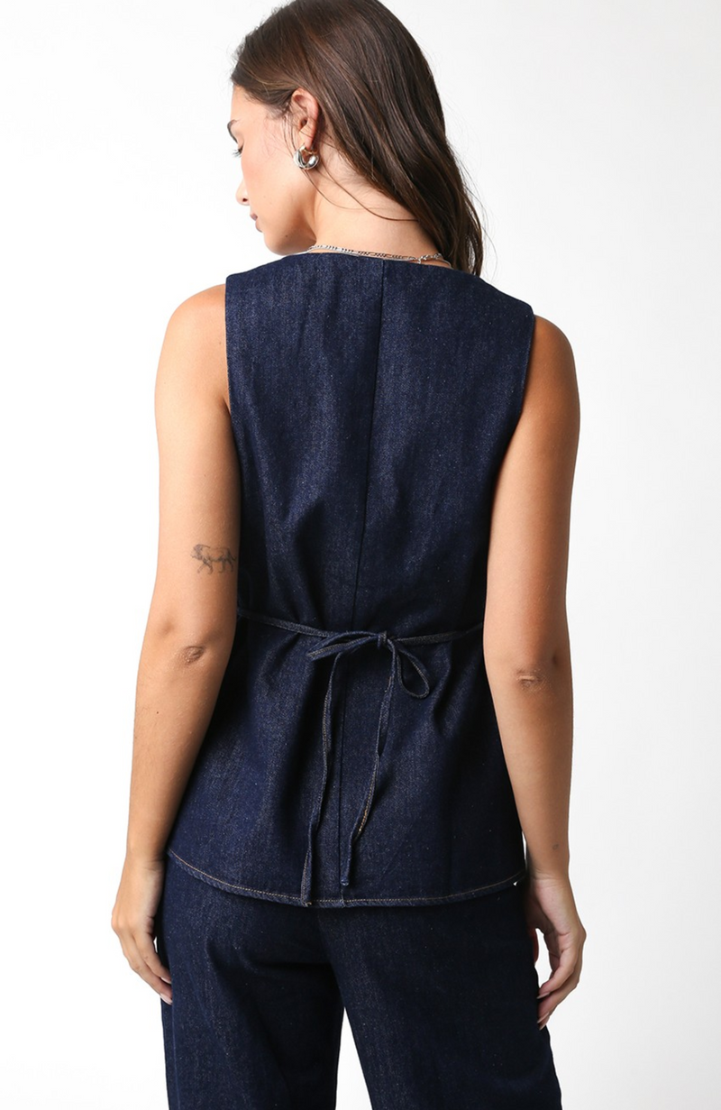 4 Button Denim Vest