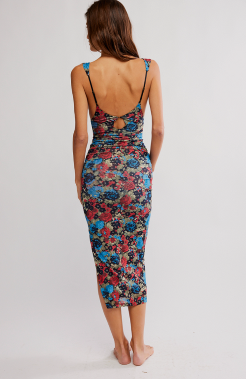 Free People - Long Live Printed Mesh Slip Dress