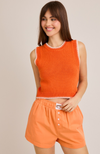 Sleeveless Crew Sweater Top