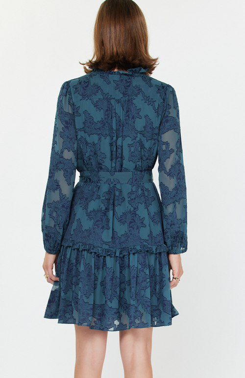 Current Air - Ruffled Jacquard Mini Dress