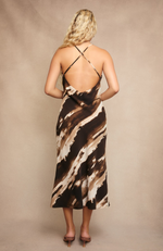 Abstract Print Slip Dress