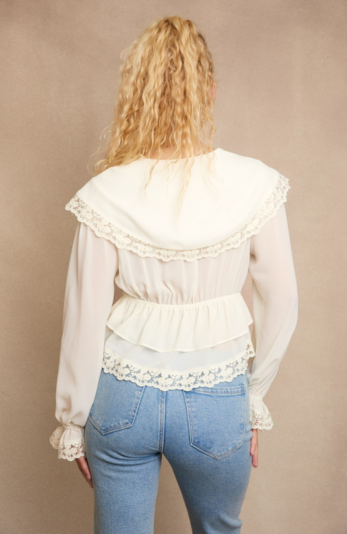 Ruffle Hi Low Blouse
