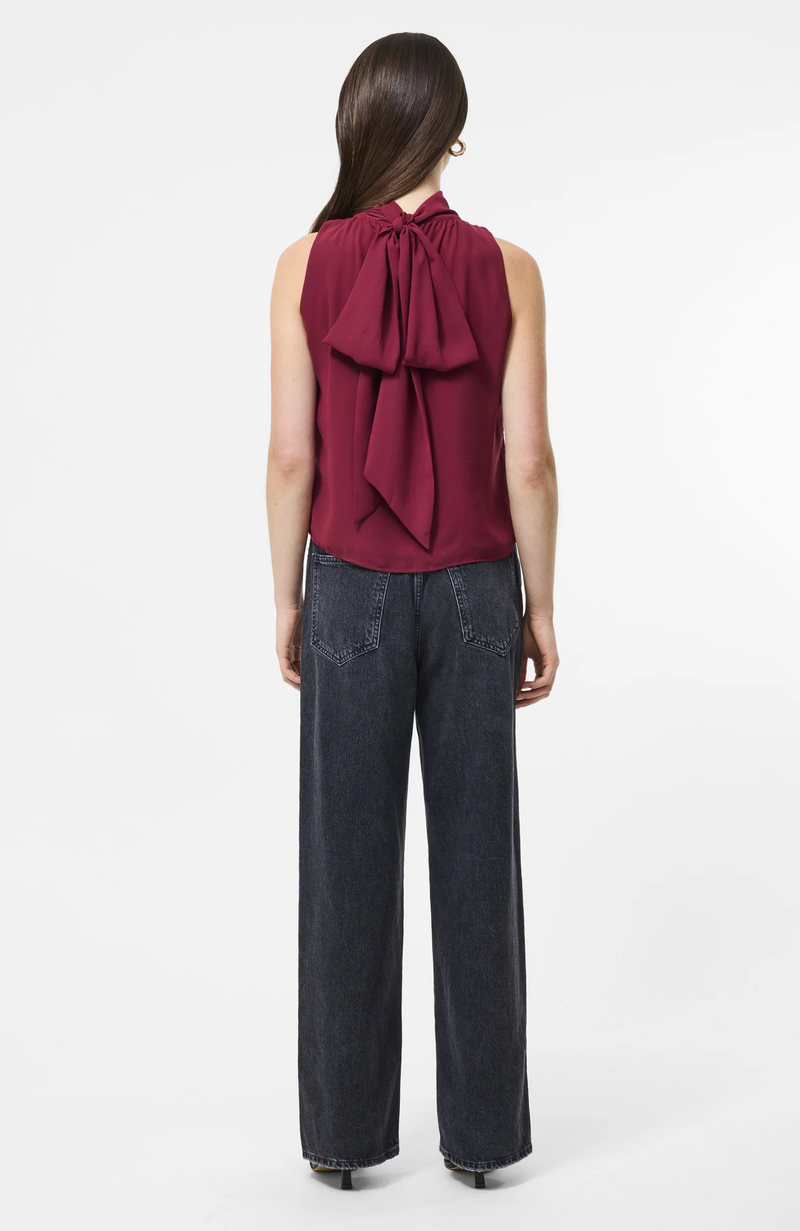 French Connection - Marina Chiffon Sleeveless Bow Top
