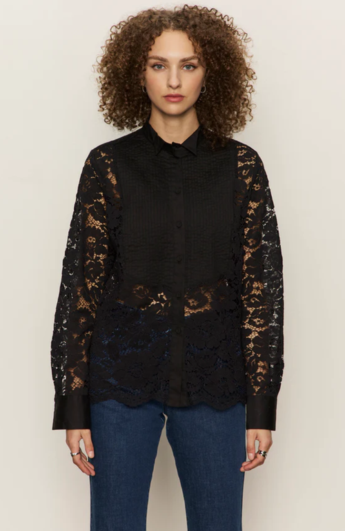 Sanctuary - Serendipty Lace Tuxedo Shirt