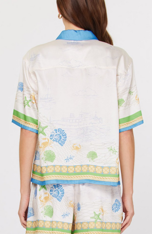 Current Air - Color Block Button Blouse