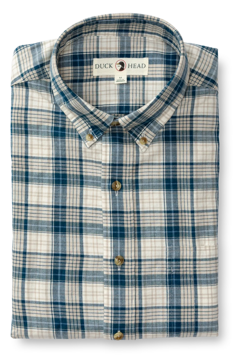 Duck Head - Cotton/Wool Twill Sport Shirt Holling Plaid Shirt