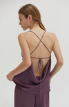 Crescent - Emberly Cowl Neck Satin Top