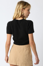 Fuzzy Knit Tee Sweater