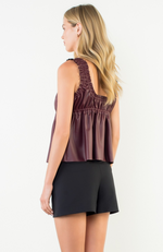 Leather Baby Doll Tank