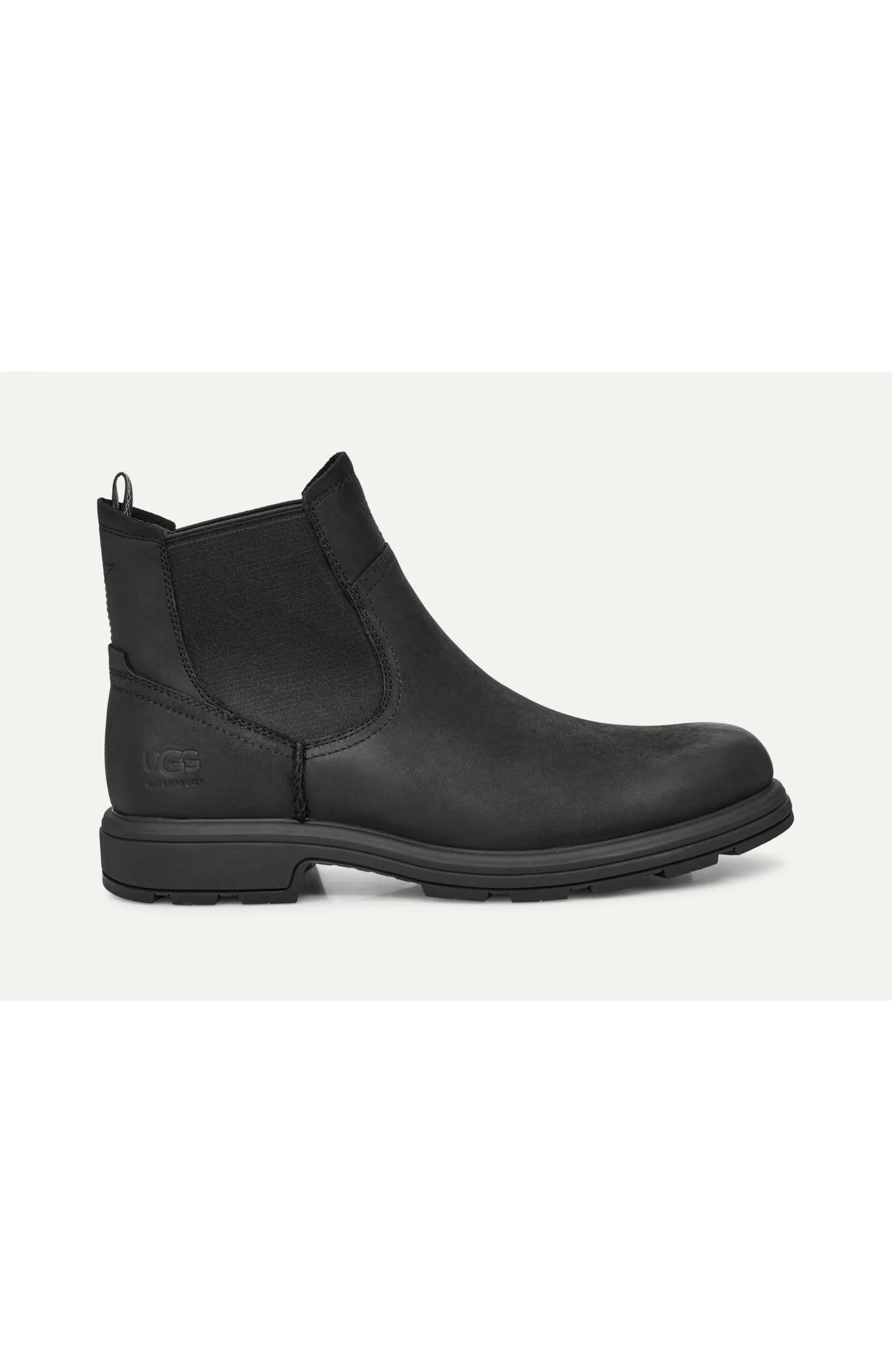 UGG Biltmore Chelsea Boots 3039 Size 10.5 Black  Pebbled Leather Sheepskin Lined Men main image 2