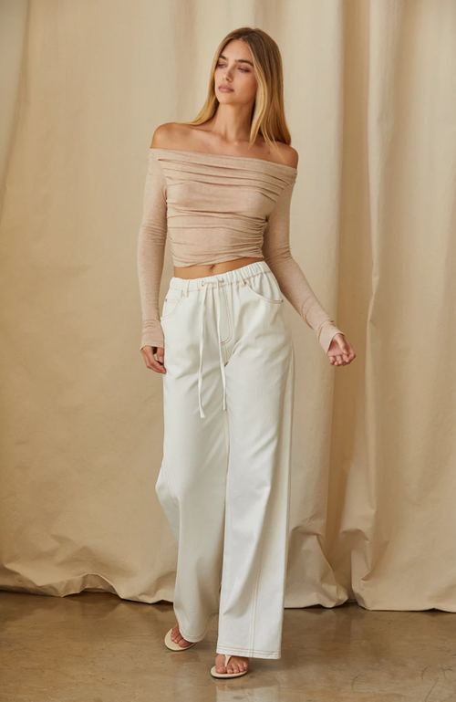 Crescent - Rena White Denim Pants