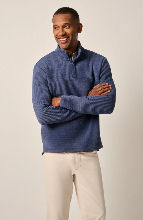 Johnnie-O - Benjy Heathered Henley Pullover