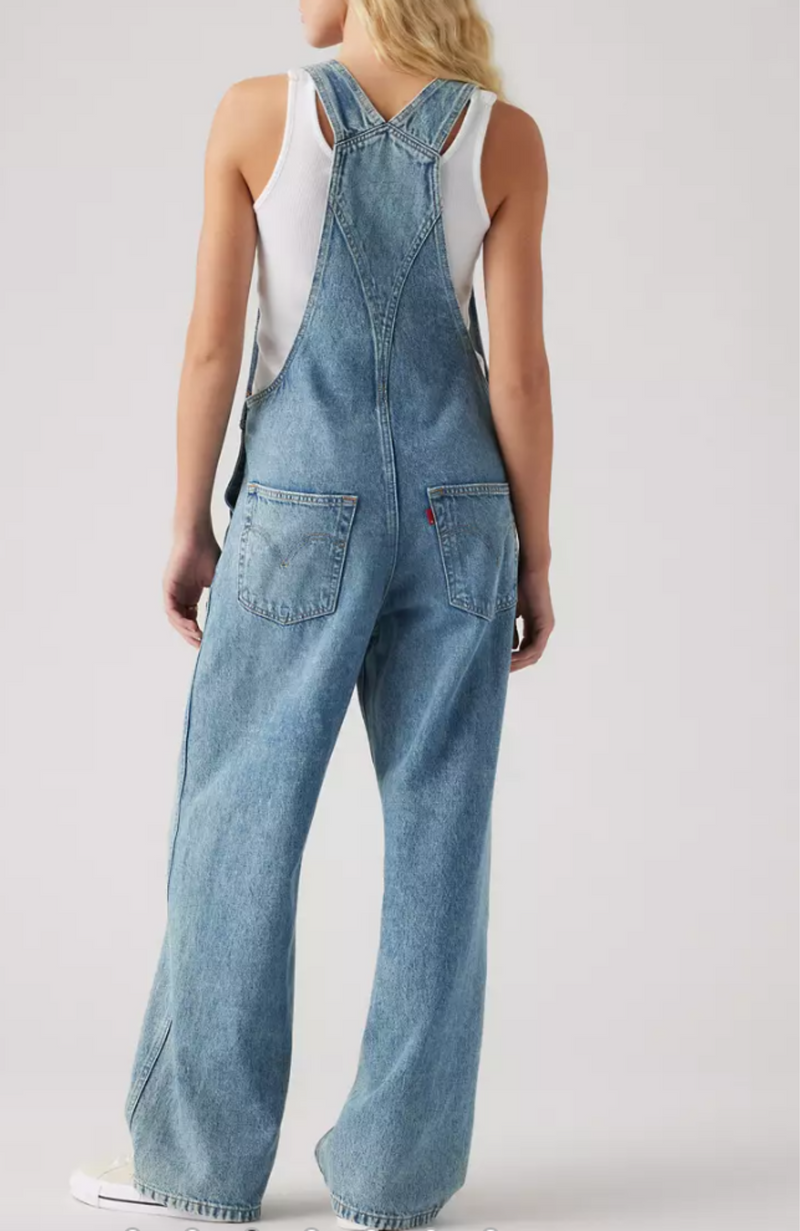 Levi's baggy denim overalls cheap
