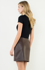 Leather Bow Skirt