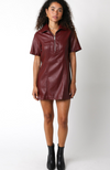 Vegan Leather Mini Dress