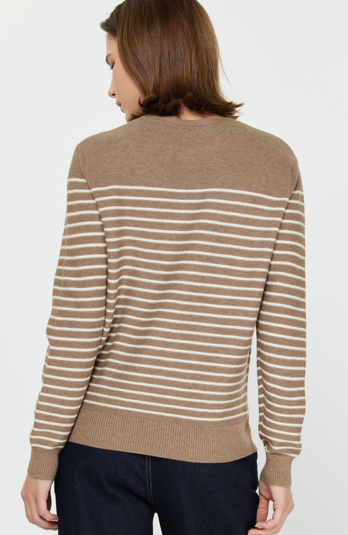 Current Air - Striped Crew Sweater