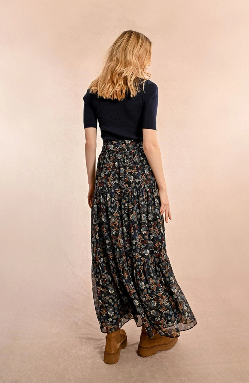 Molly Bracken - Floral Print Midi Skirt