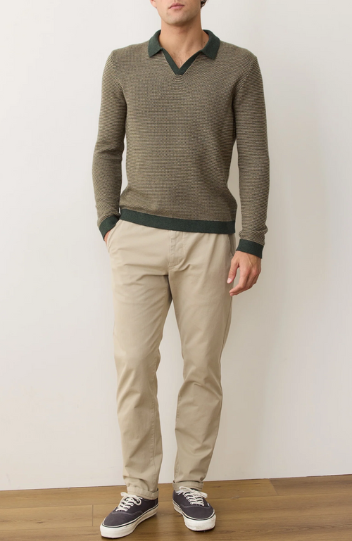 Marine Layer - Liam Long Sleeve Sweater Polo