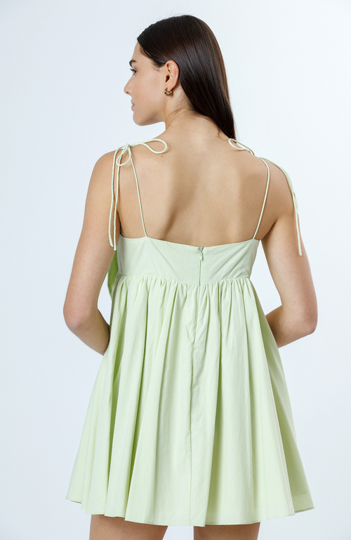 Golden Girl Bow Mini Dress