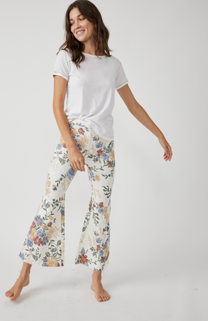 Free People - Youthquake Printed Crop Flare Jeans