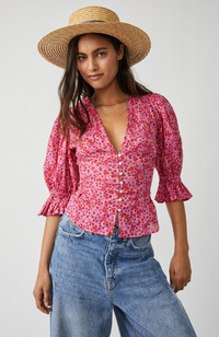 Free People - I Found You Printed Top