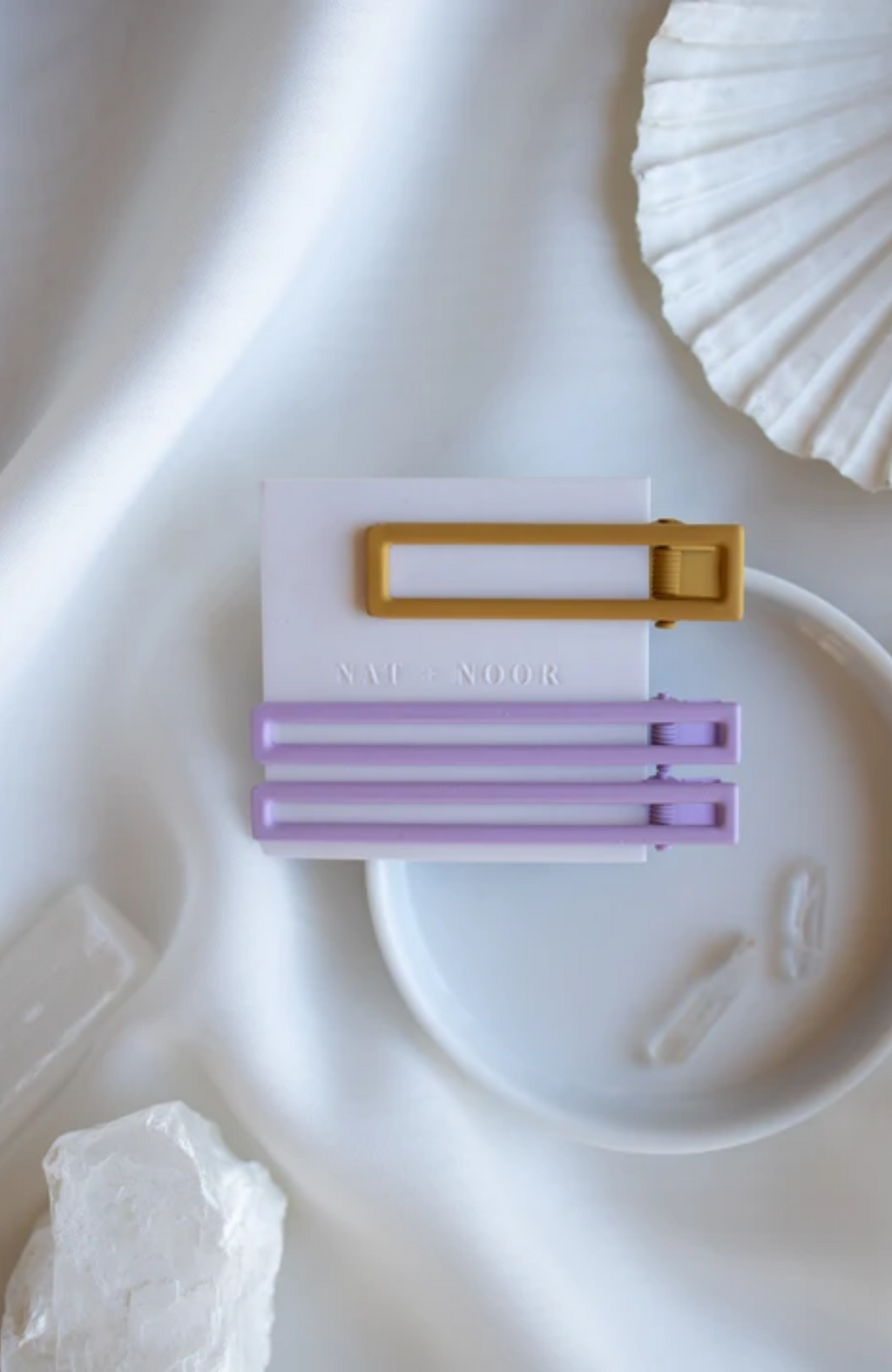 Yarrow Hair Clip in Lilac & Mustard