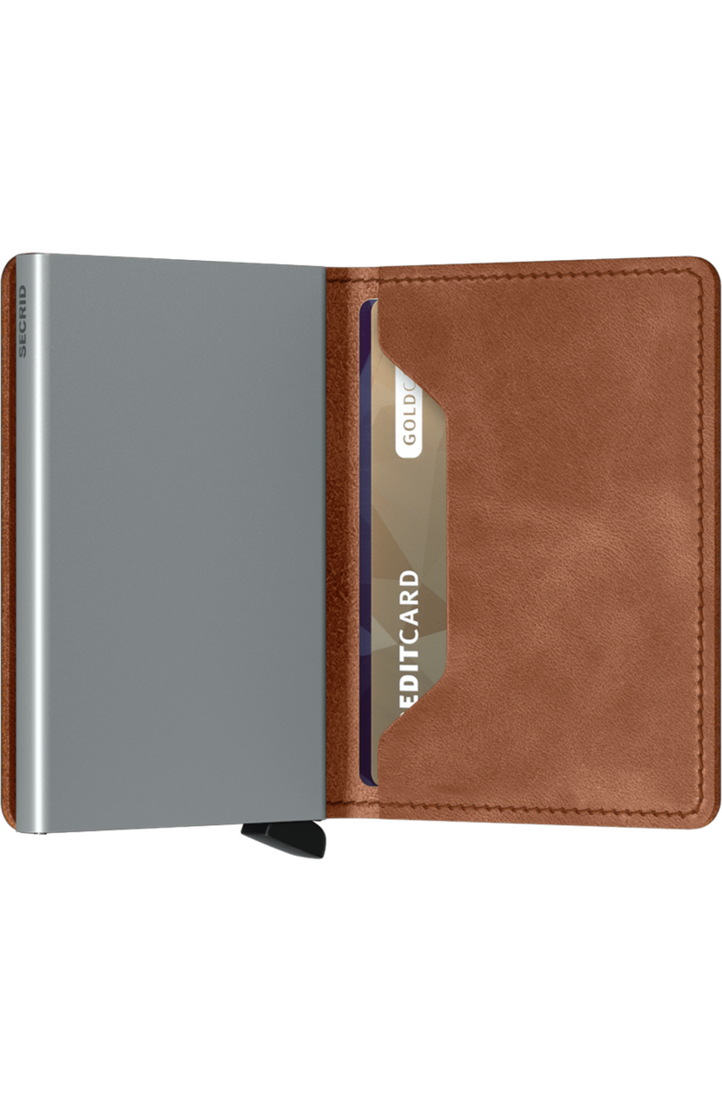 Secrid - Slimwallet Vintage Cognac Silver